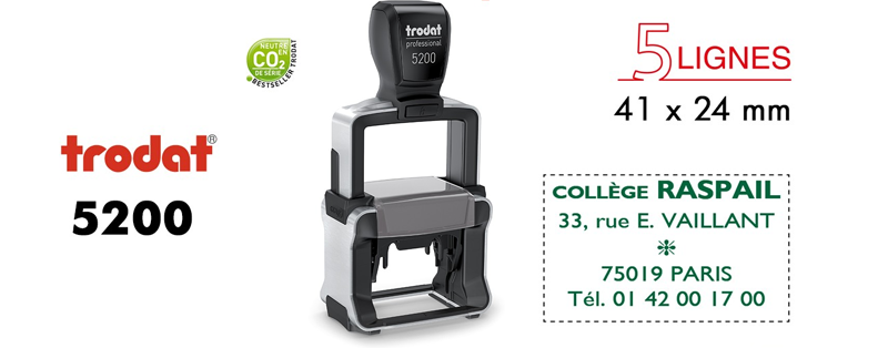 cachet tampon metal trodat pro 5200