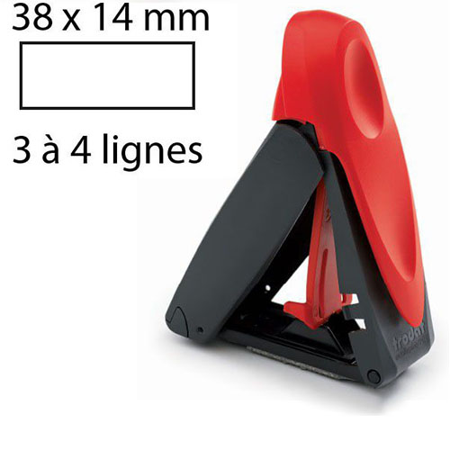 Cachet Tampon encreur de poche Trodat Mobile 9411 (3 lignes max)