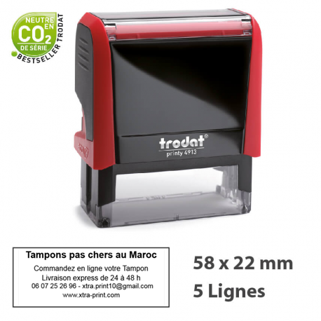 Cachet Tampon encreur Trodat 4912 (4 lignes max)