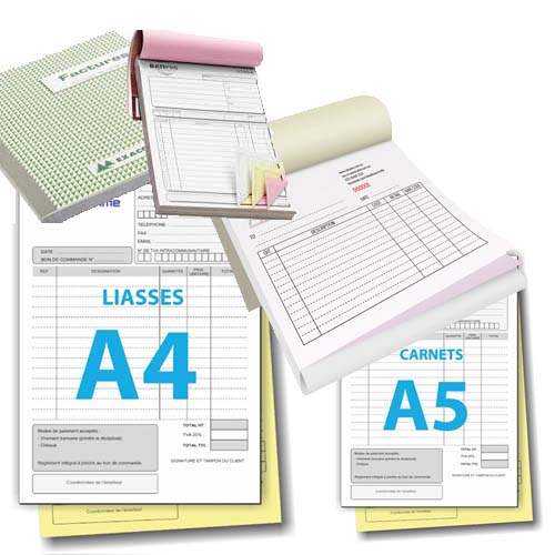 Imprimerie d'impression carnet bon devis facturier liasse autocopiant à tunisie