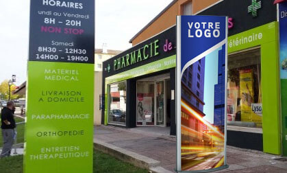 Impression fabrication et pose de plaque enseigne et totem à tunisie