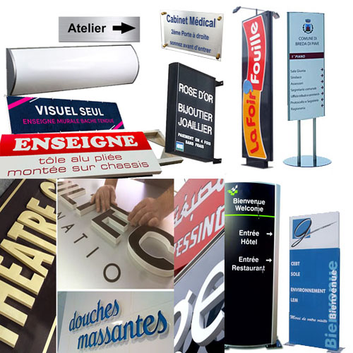 Impression fabrication plaque enseigne totem publicitaire en Tunisie témara 