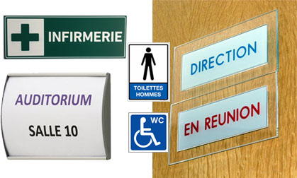 Fabrication et pose de plaques signalétique de porte et pictos en plexi en Tunisie - tunisie