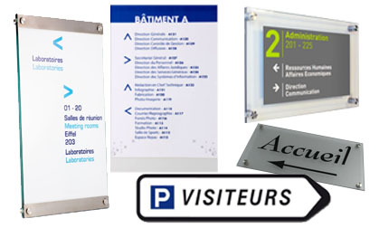 Impression fabrication en Tunisie Plaque signalétique directionnelle