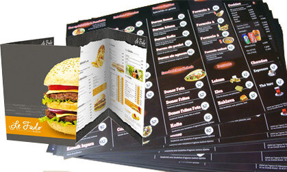 Impression menu et set de table à tunisie