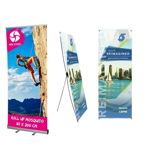 Imprimerie roll up X-banner kakémono publicitaire à tunisie